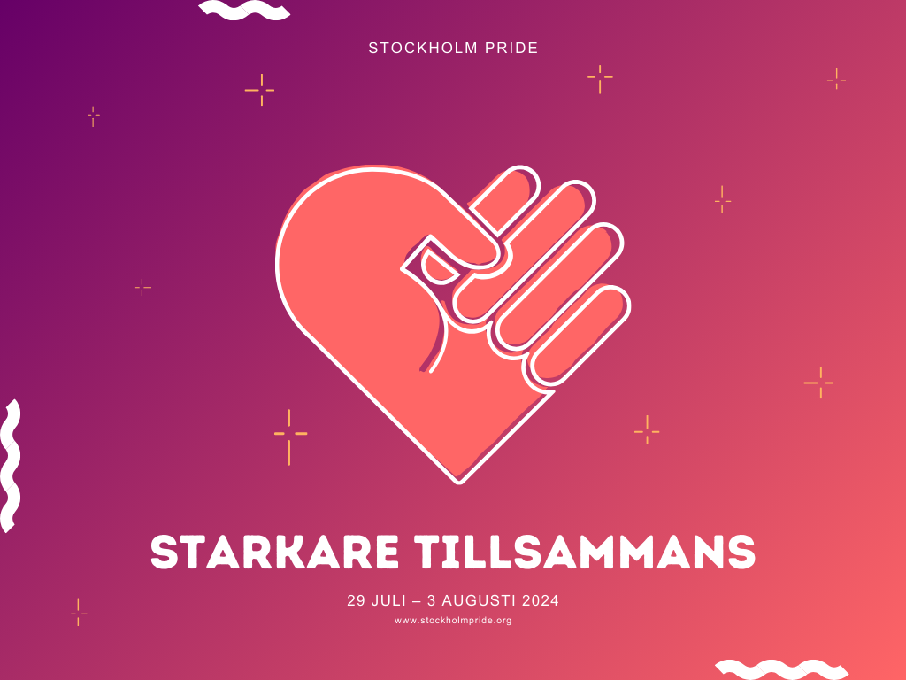 ”Starkare tillsammans” är årets tema för Stockholm Pride 2024